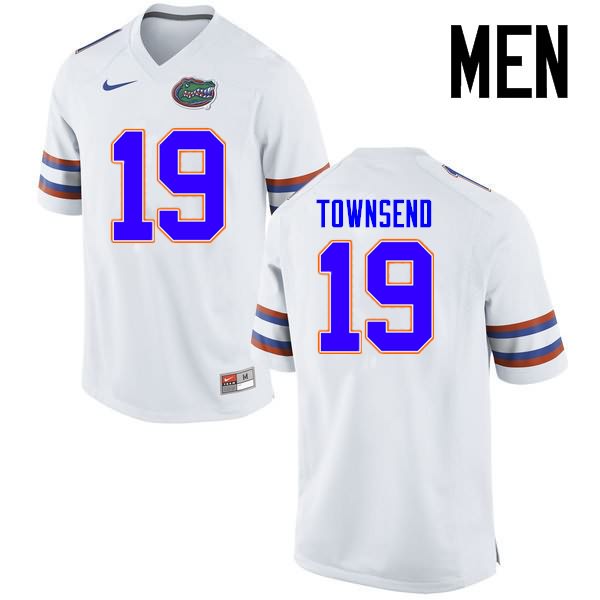 NCAA Florida Gators Johnny Townsend Men's #19 Nike White Stitched Authentic College Football Jersey UUG0264YA